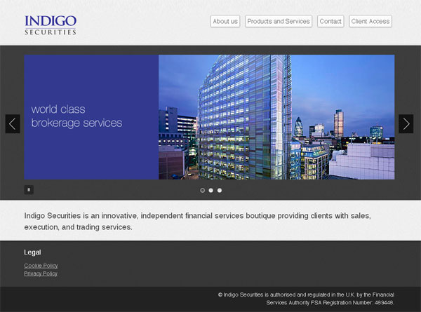 Indigo Securities Website